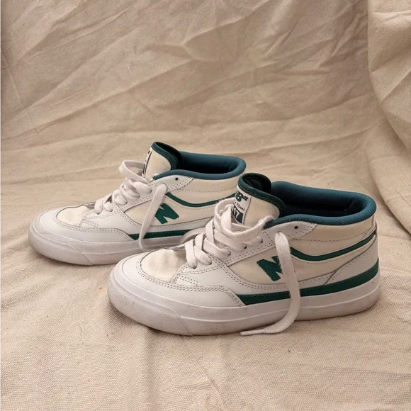 New Balance NB Numeric Franky Villani 417 White and Vintage Teal Sneakers - Picture 3 of 5